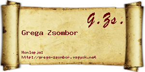 Grega Zsombor névjegykártya